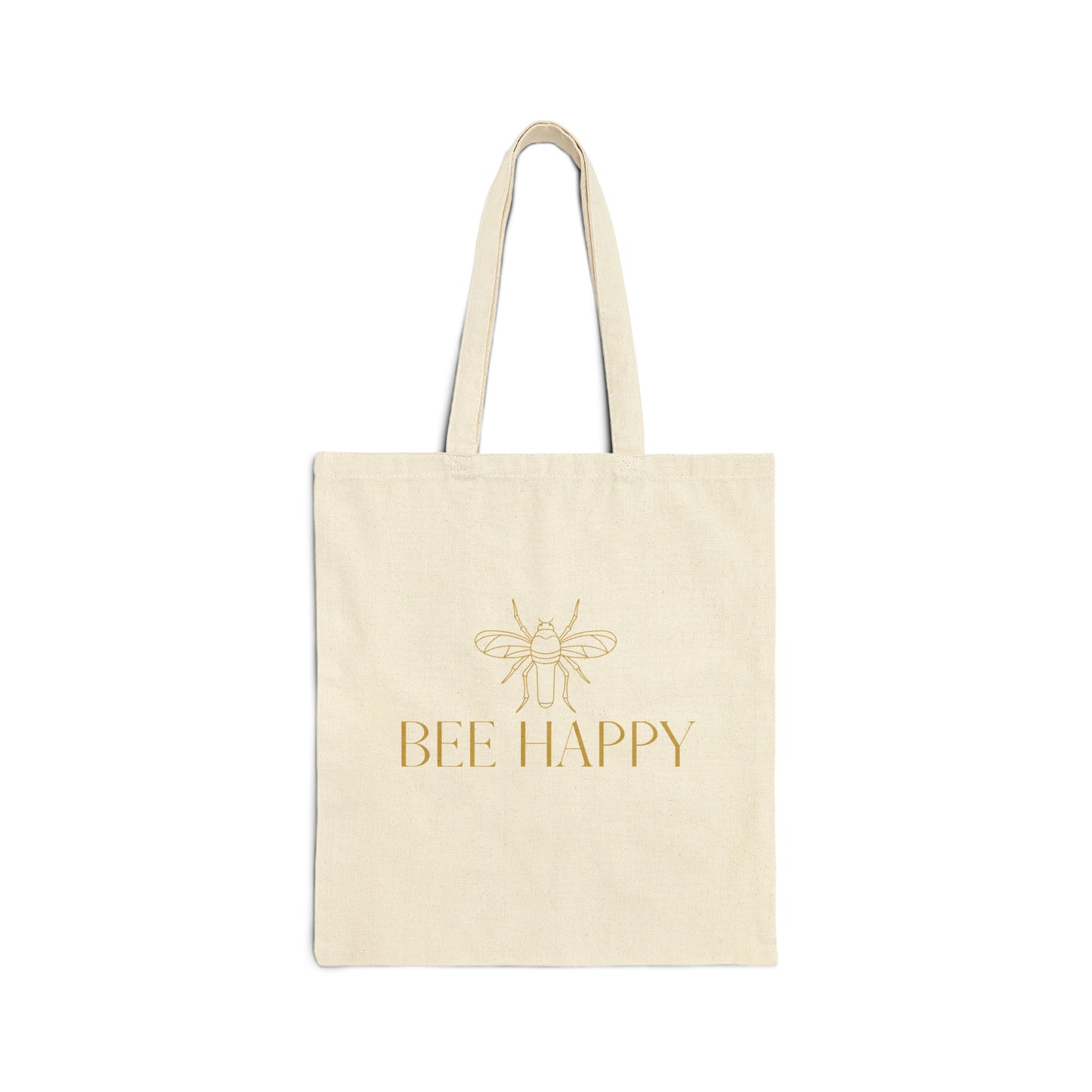 Bee Happy | Cotton Canvas Tote Bag