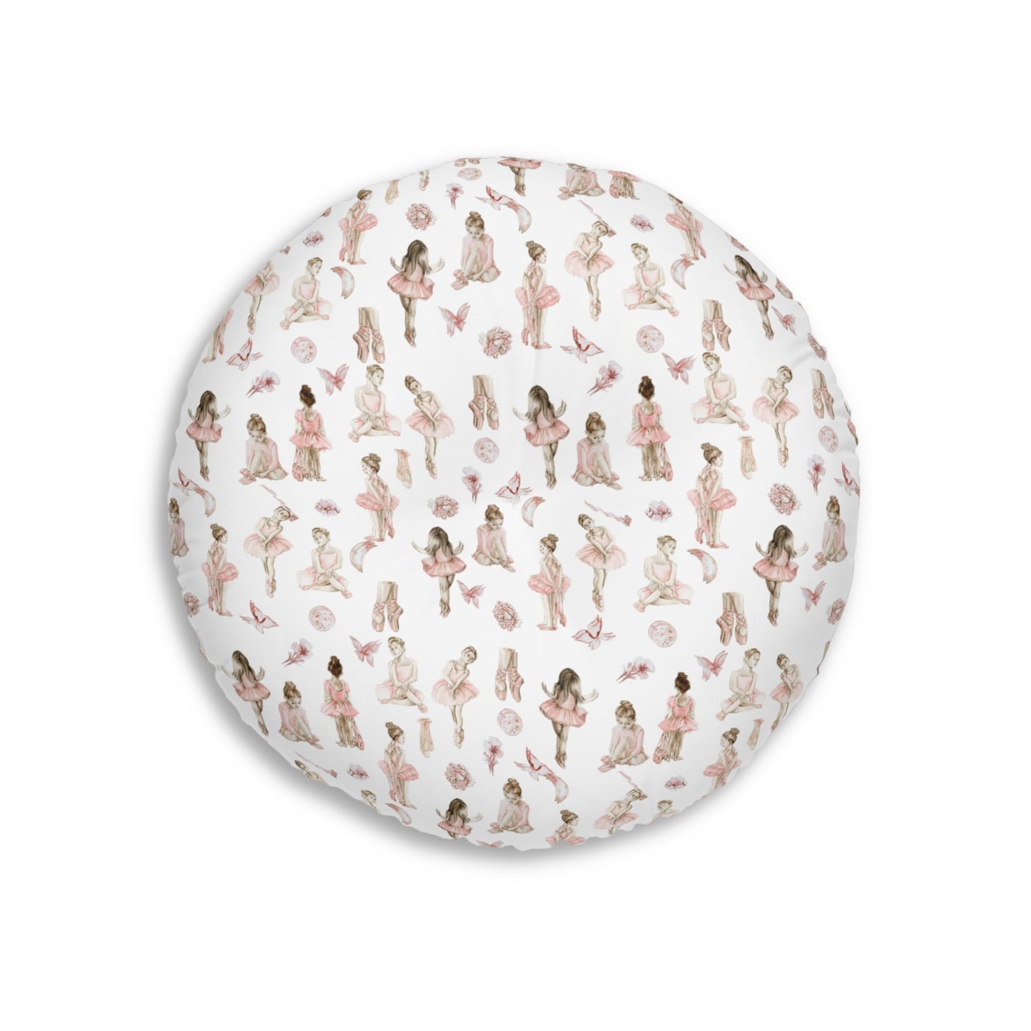 Vintage Ballerina | Tufted Floor Pillow, Round