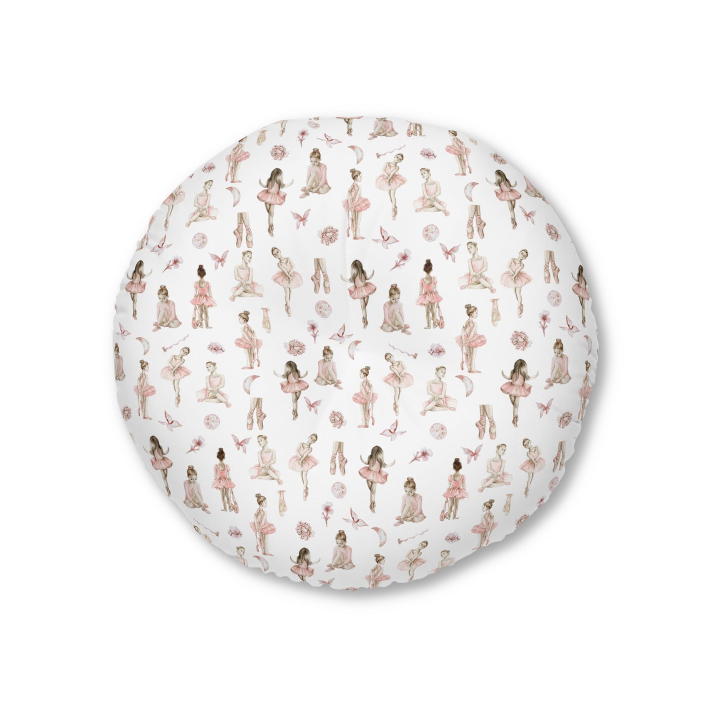 Vintage Ballerina | Tufted Floor Pillow, Round