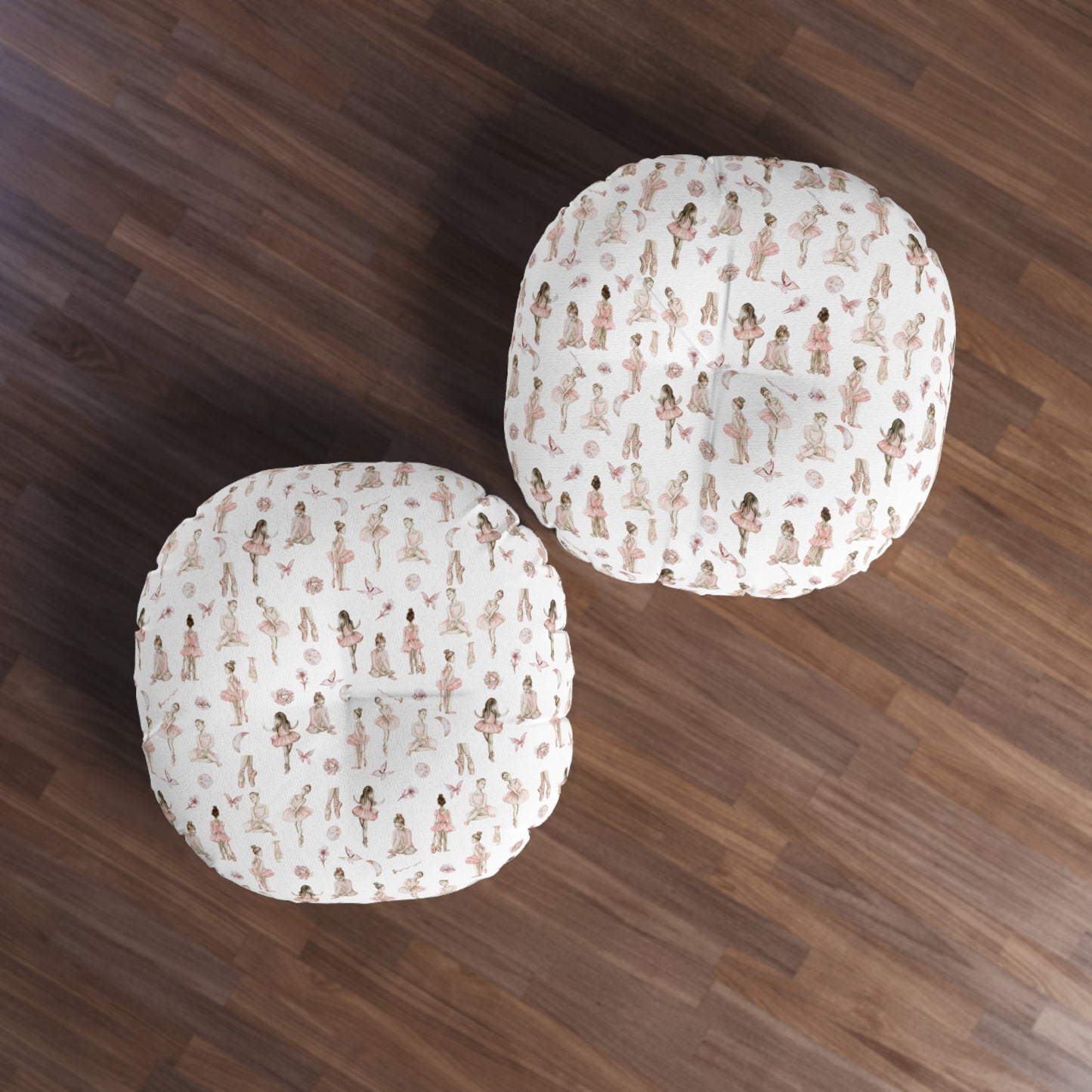 Vintage Ballerina | Tufted Floor Pillow, Round